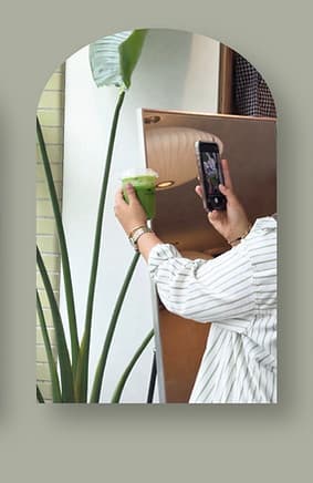 Capturing a cup of matcha