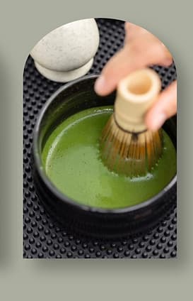 Matcha being whisked